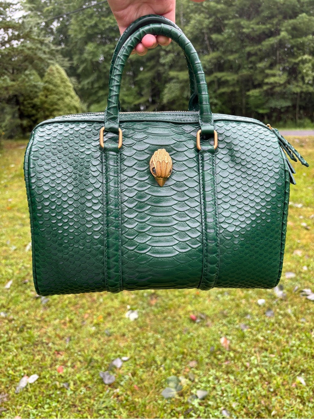 Kurt Geiger London Kensington Snake Embossed Boston Bag - Picture 16 of 17